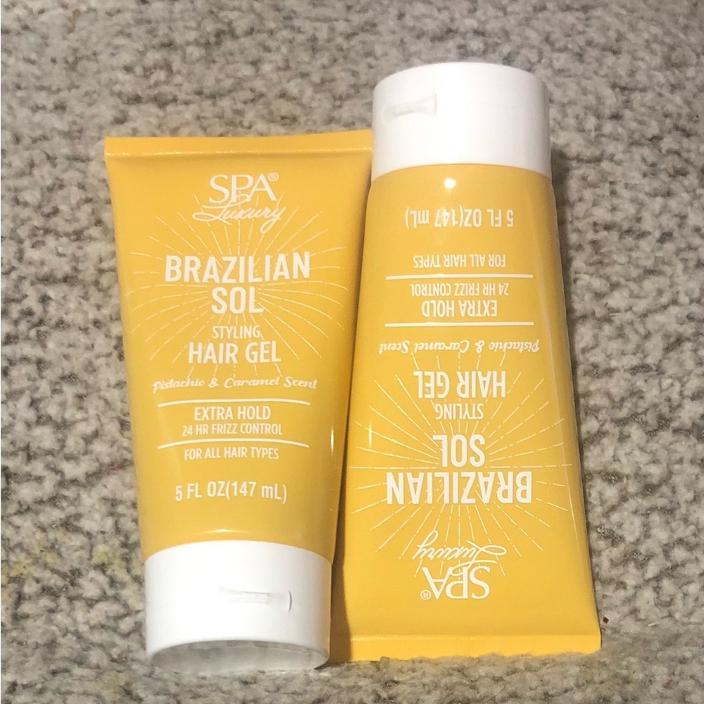 Spa Luxury Brazilian Sol Hair Gel for All Hair Types 5 Oz Each (Set Of 2)